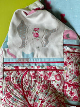 Load image into Gallery viewer, Pink &amp; White canvas backpack
